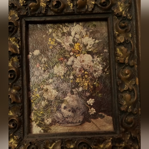 Vintage 3D Frame Still Water Floral Art Print - Picture 2 of 8